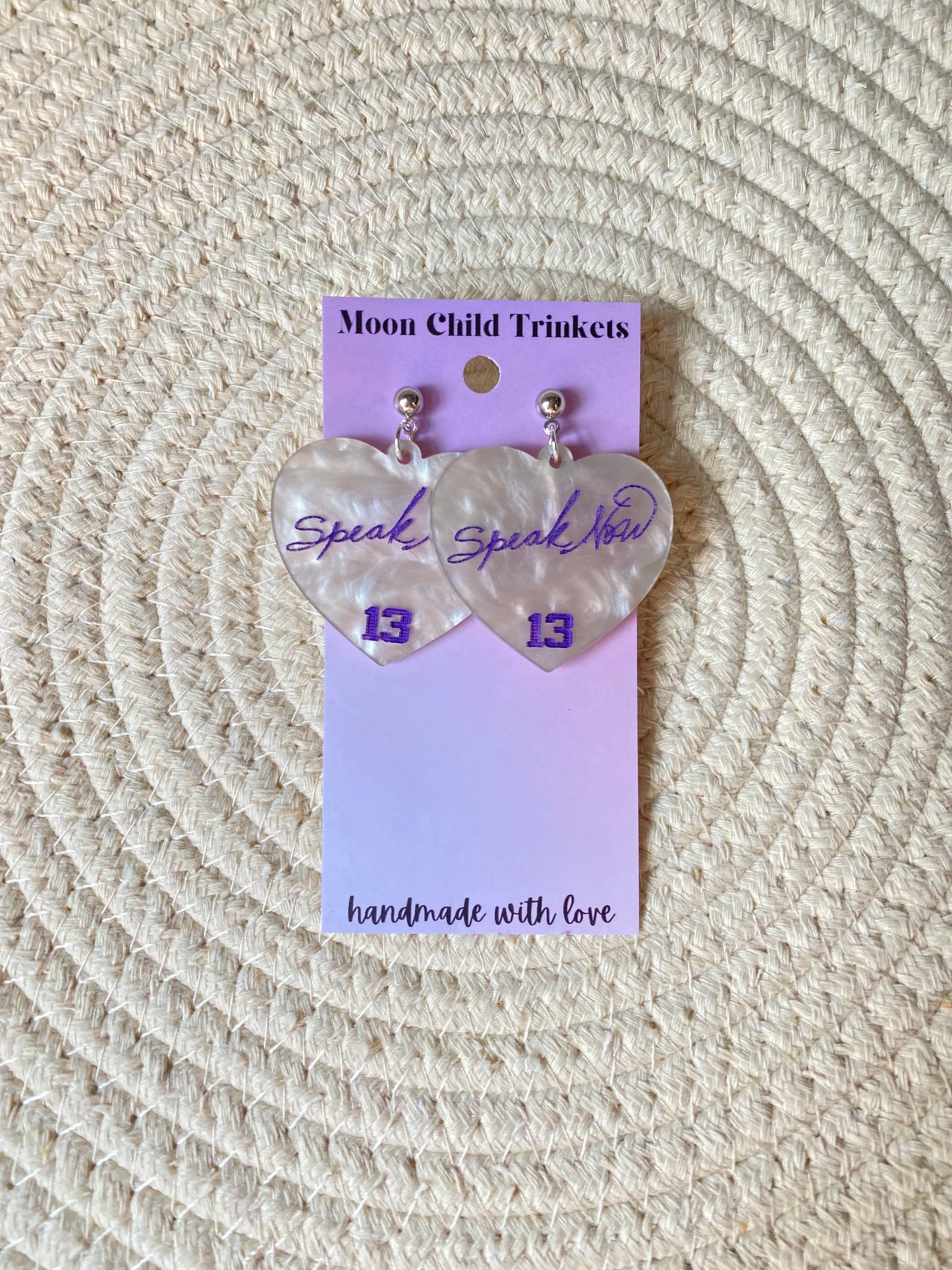 Taylor Swift Speak Now Acrylic Earrings image 0