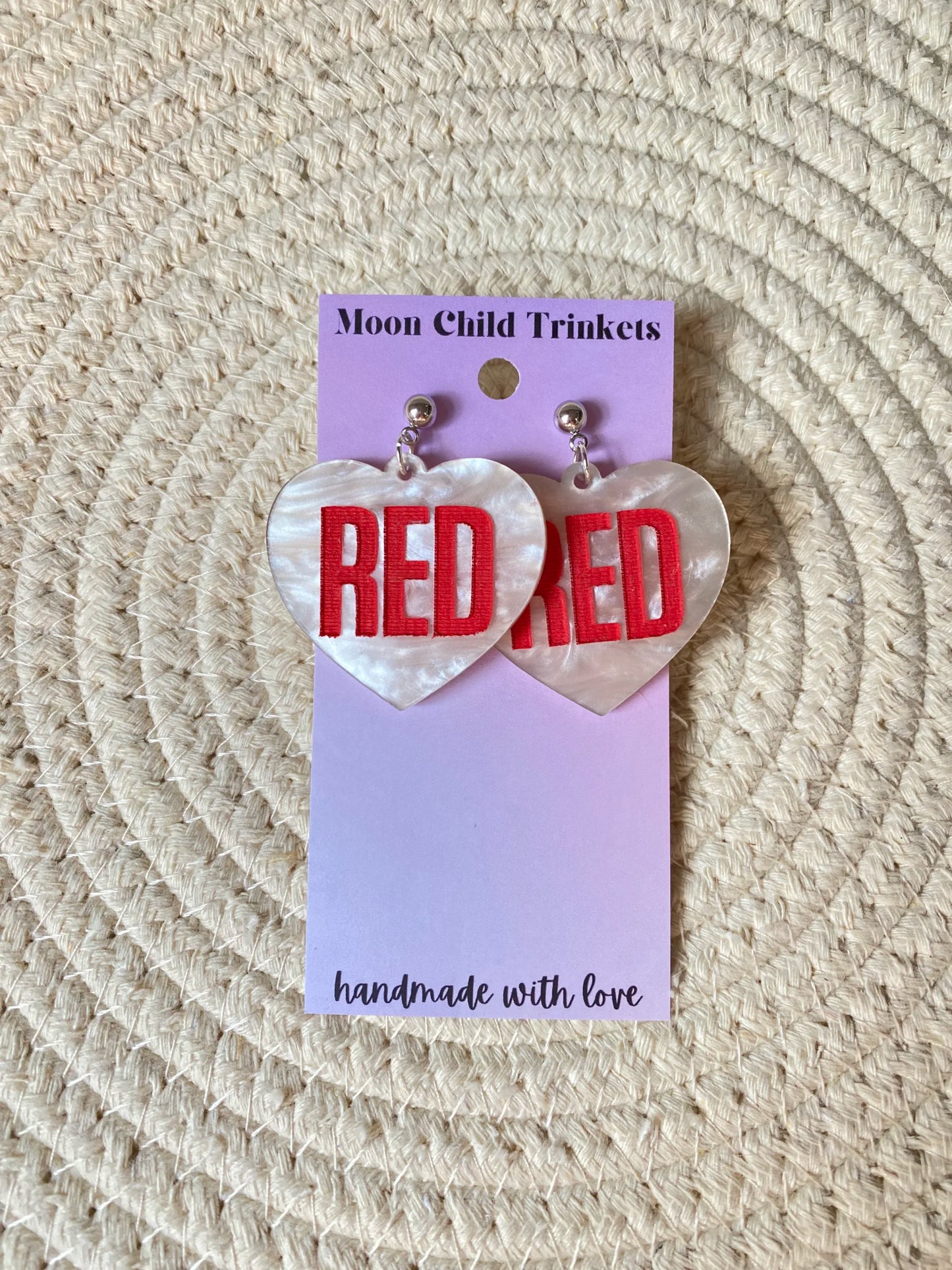 Taylor Swift RED Acrylic Earrings image 0