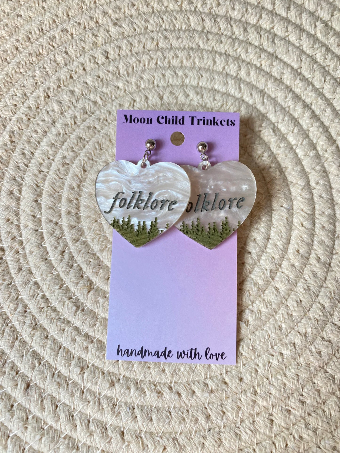 Taylor Swift Folklore Acrylic Earrings image 0