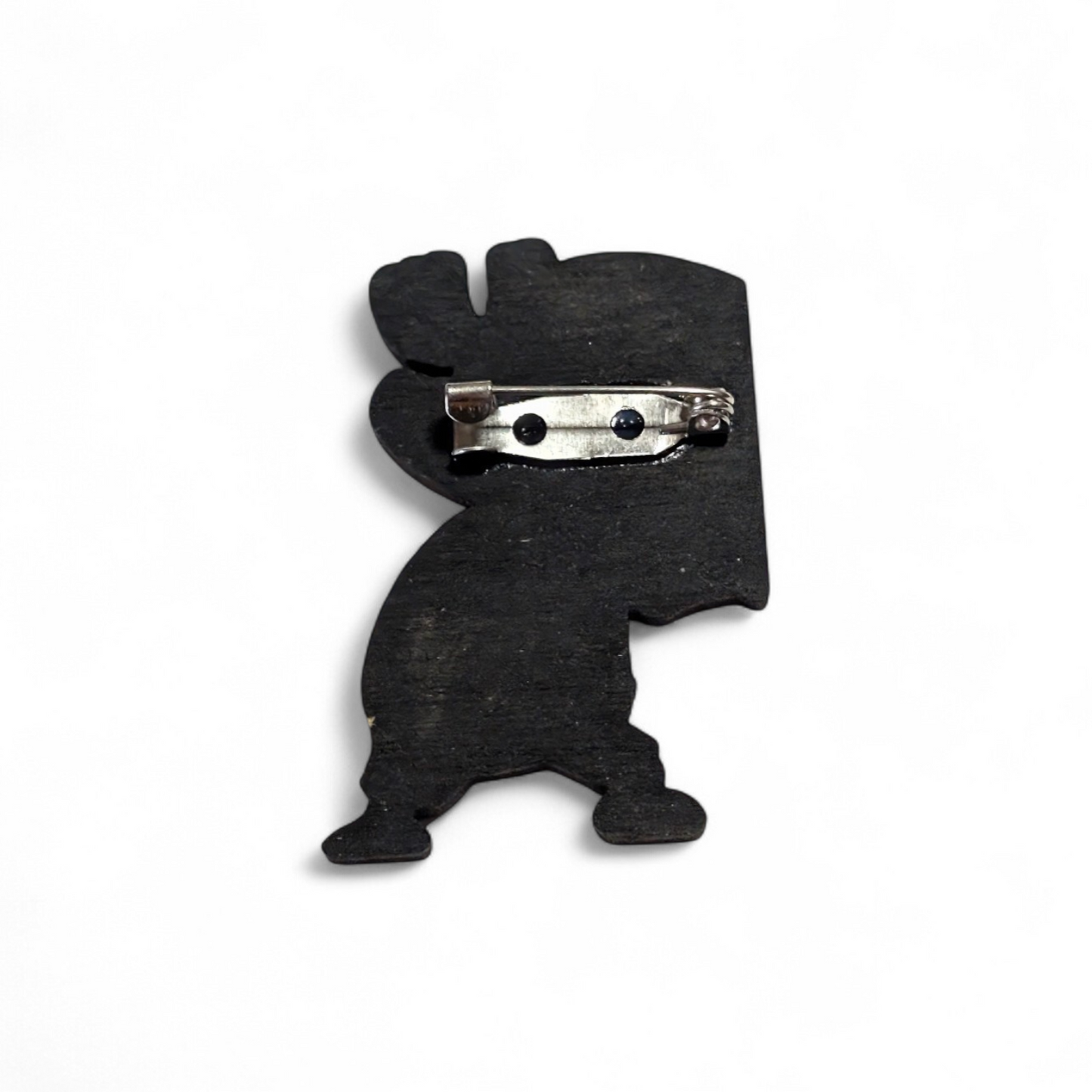 Chopper One Piece Bar Back Brooch - Hand Painted Wood Pin