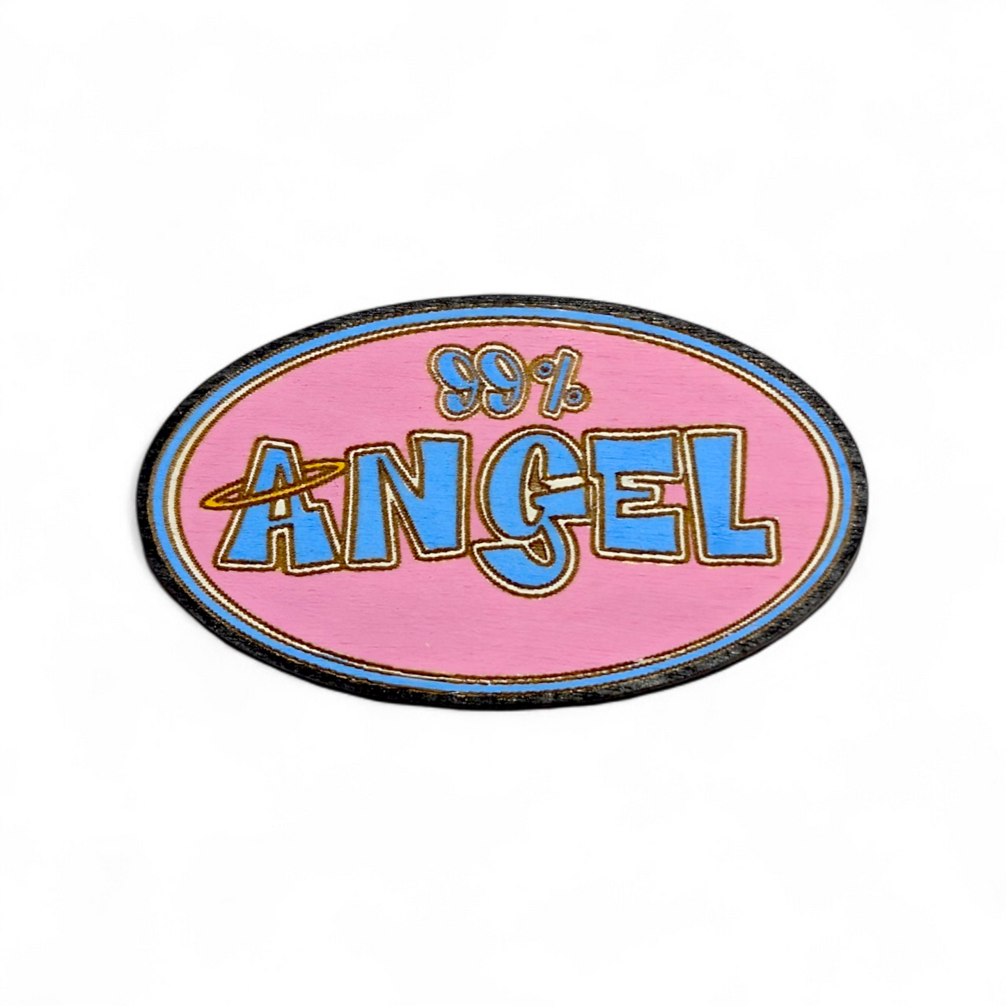 Y2K inspired 99% Angel Hand Painted Wood Magnet