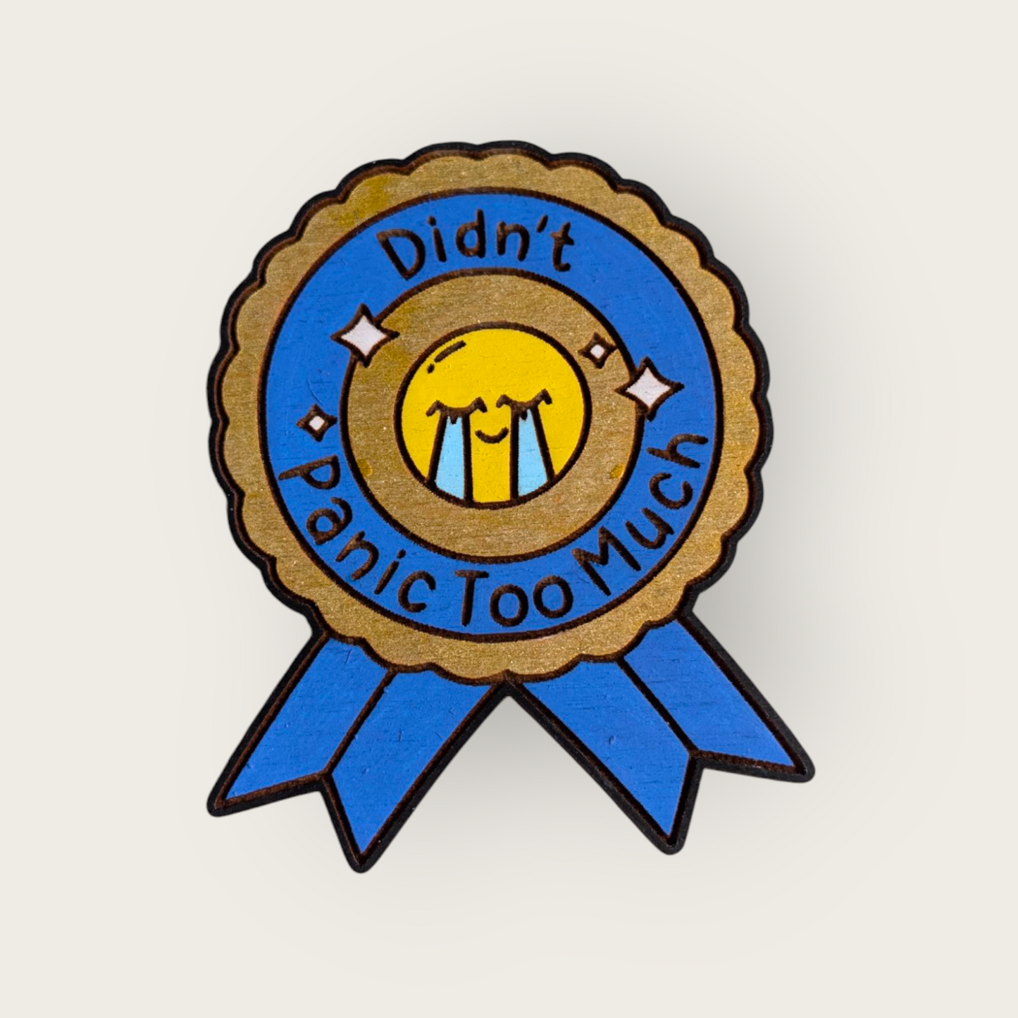Didn't Panic Award XL Wood Magnet