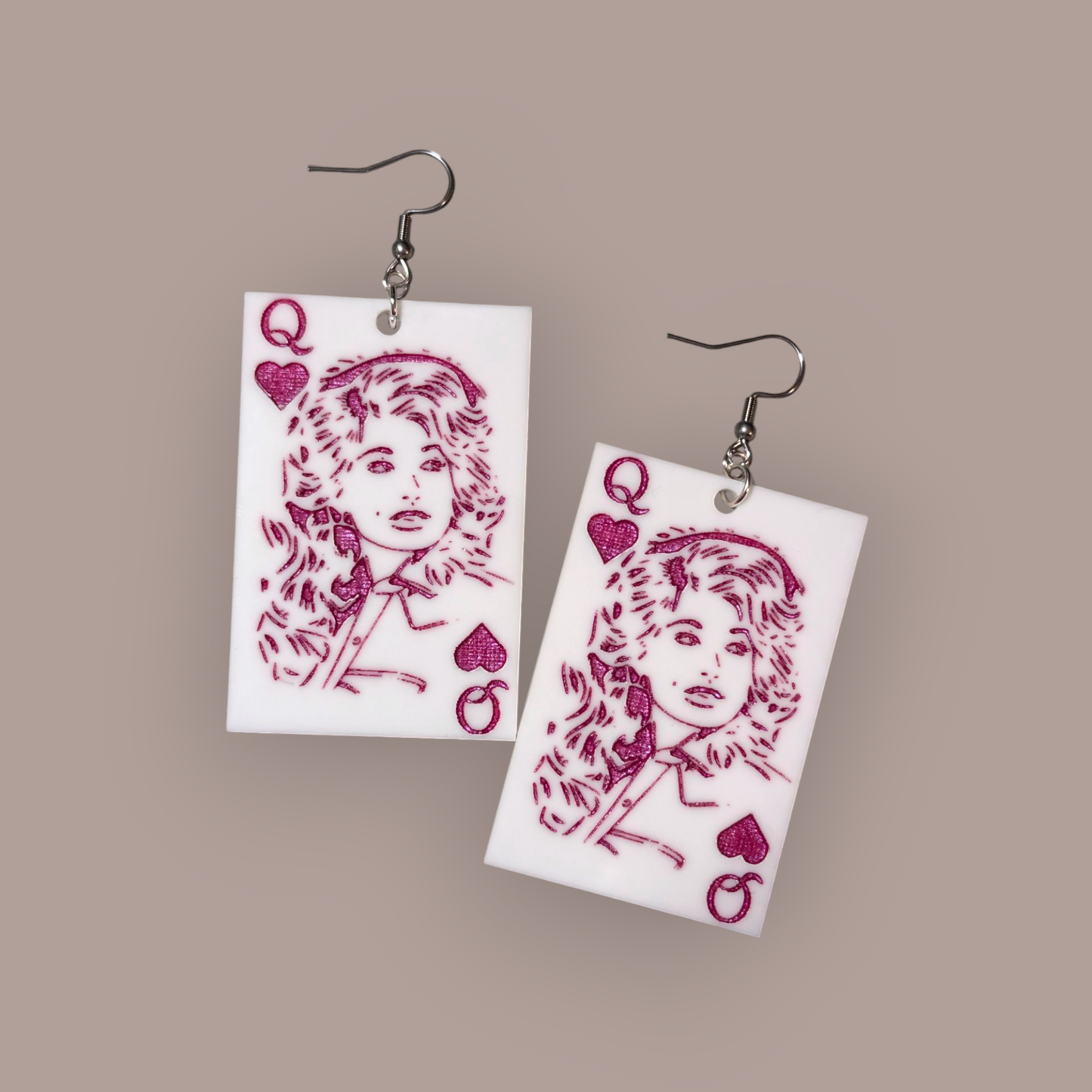 Queen of Country Dolly Acrylic Dangle Earrings