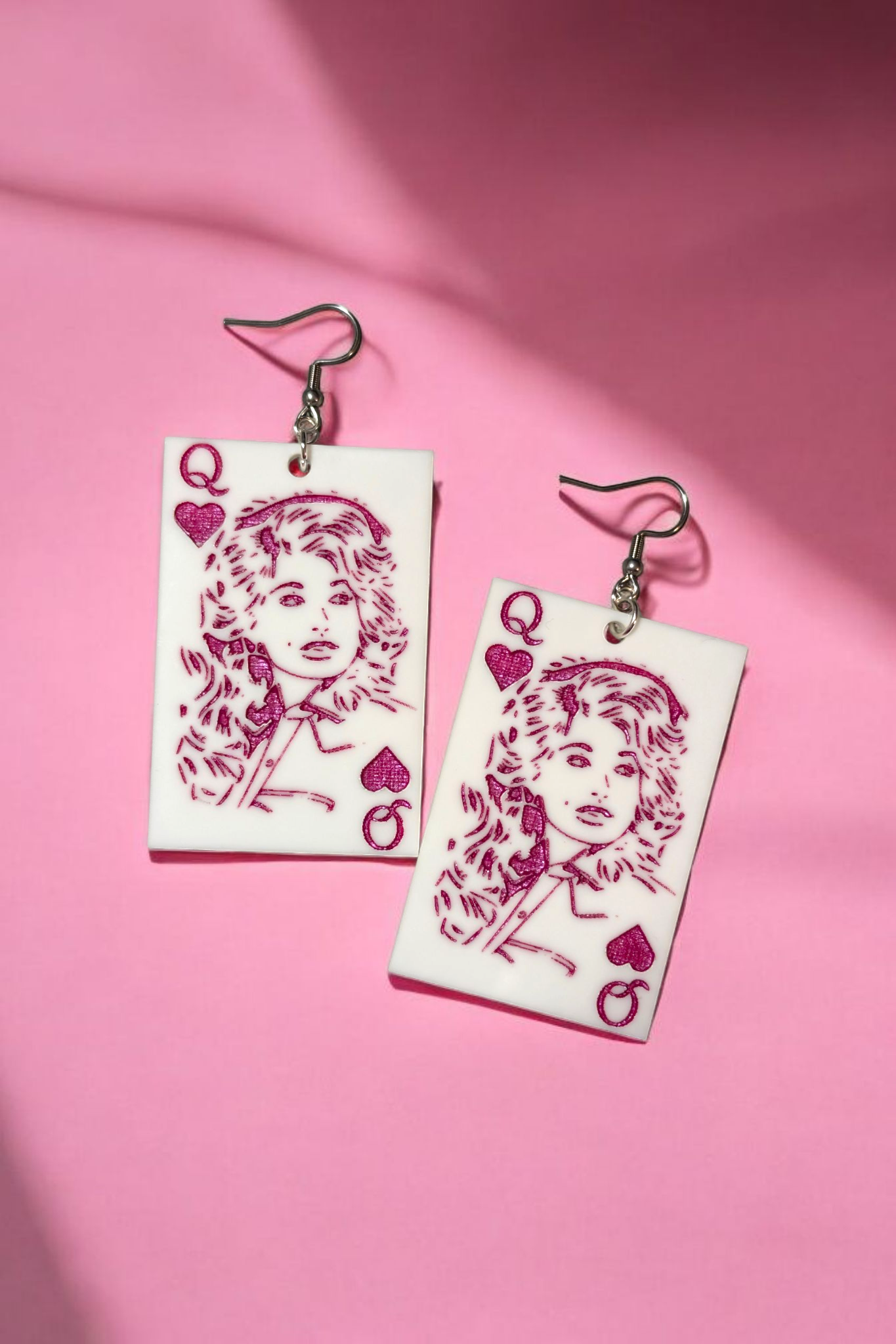 Queen of Country Dolly Acrylic Dangle Earrings