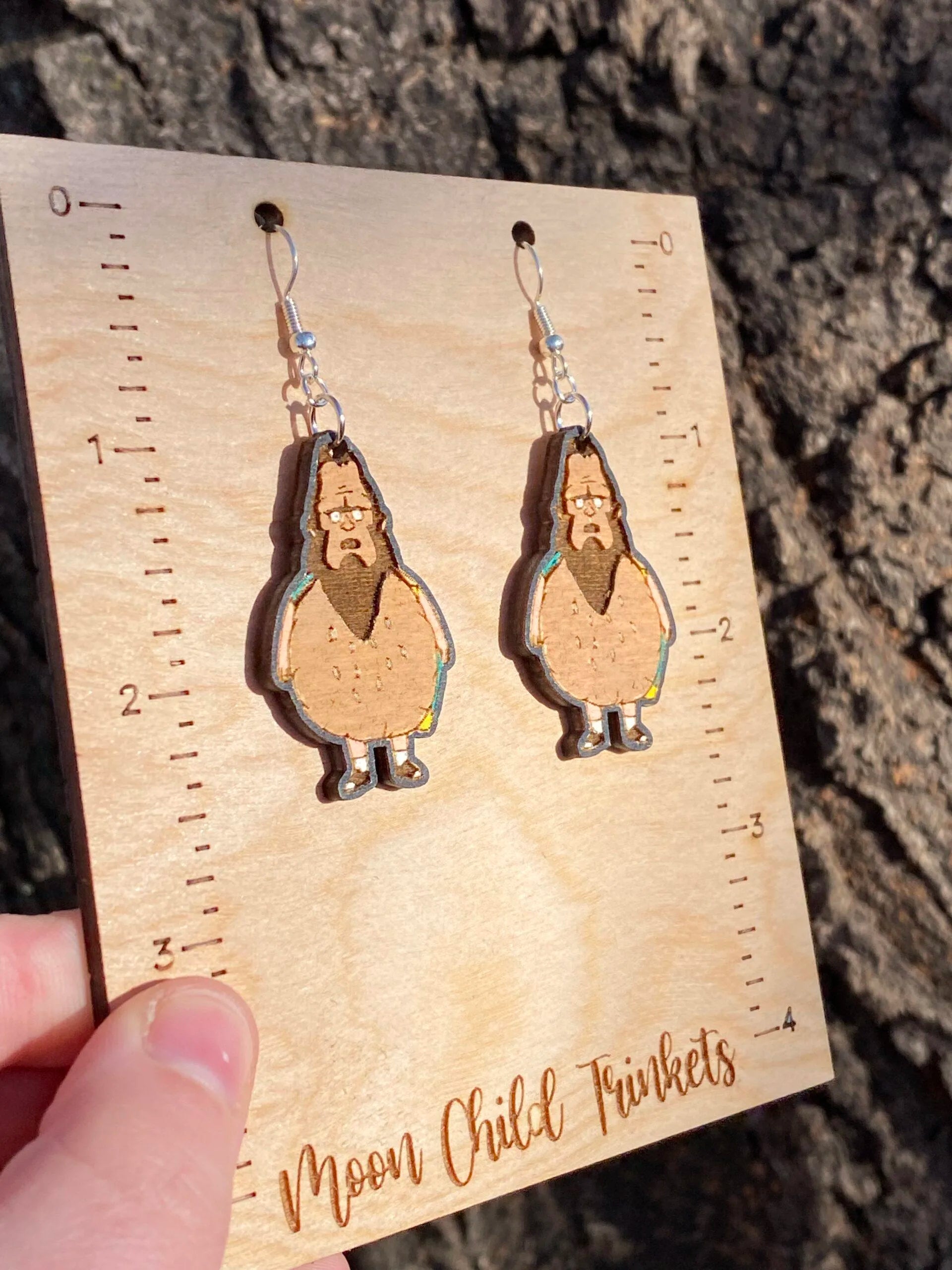 Bobs Burgers Beefsquatch Hand Painted Wood Earrings image 3