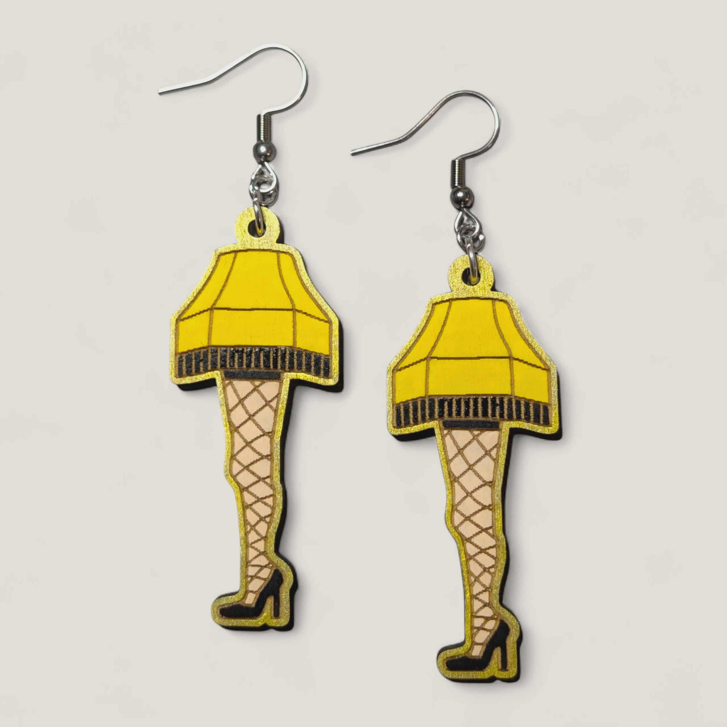 Leg Lamp A Christmas Story Hand Painted Dangle Earrings