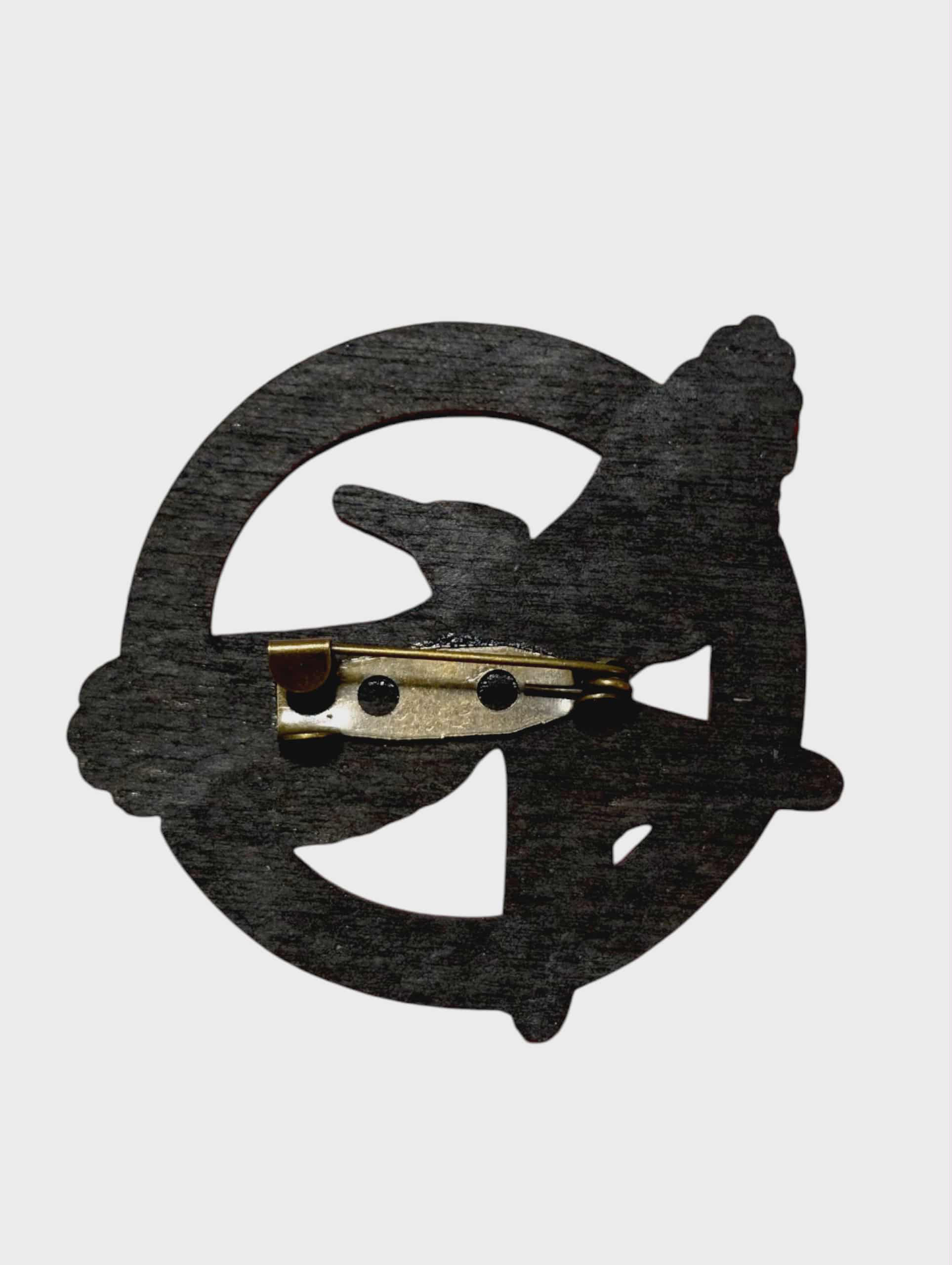 Book 3 Mockingjay Pin – Hunger Games Inspired Bar Back Brooch - Hand Painted Wood Pin