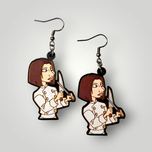 Colette Ratatouille Hand Painted Wood Earrings