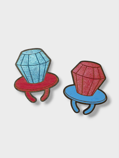 Ring Pop Hand Painted Wood Magnet - Retro Candy-Inspired Fridge Décor