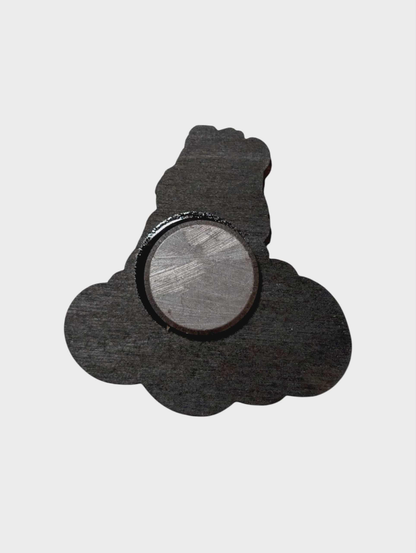 Grumpy Bear Care Bears Hand Painted Wood Magnet