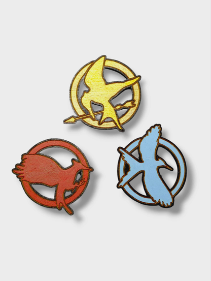 Hunger Games Mockingjay Hand Painted Wood Magnet