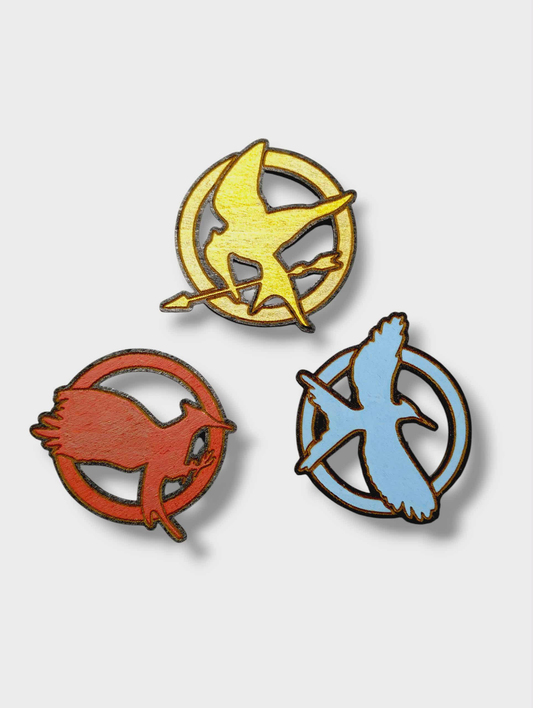 Hunger Games Mockingjay Hand Painted Wood Magnet