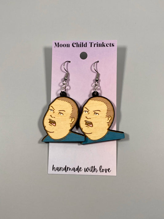 Bobby Hill That's My Purse Hand Painted Wood Dangle Earrings image 0