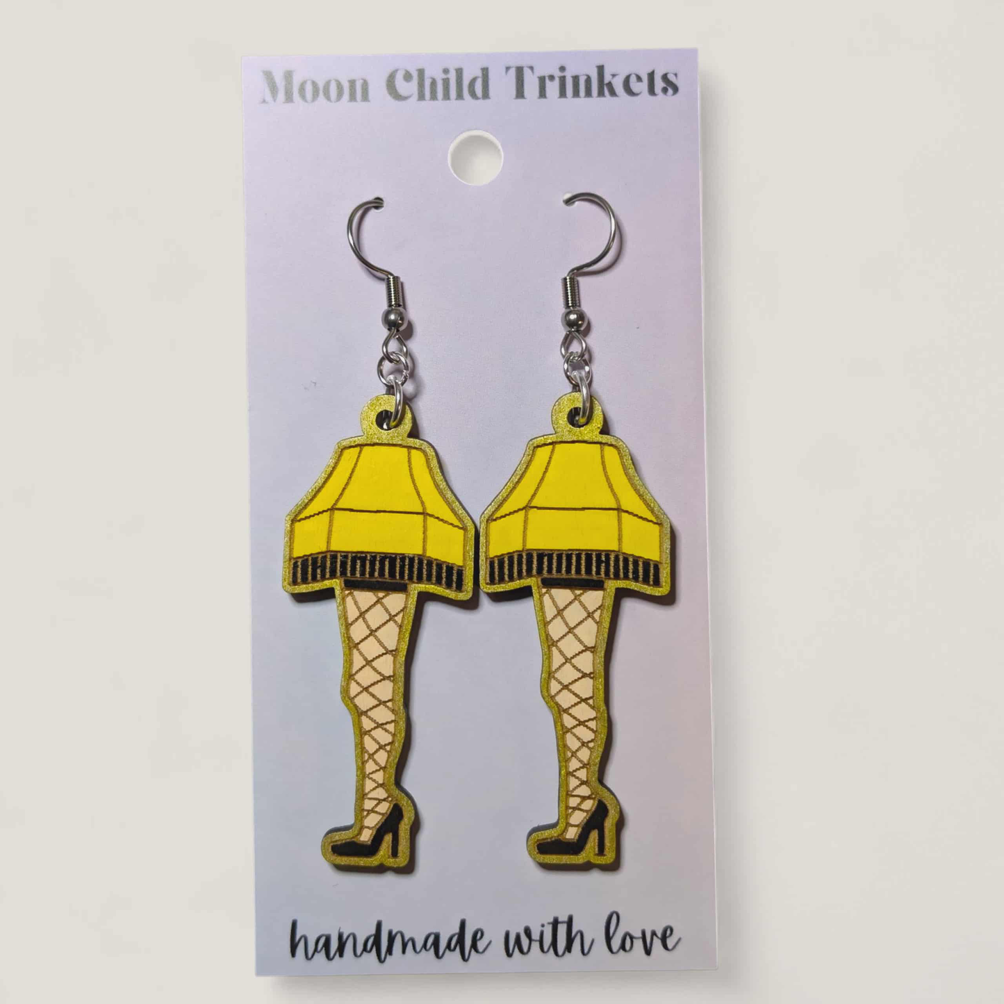 Leg Lamp A Christmas Story Hand Painted Dangle Earrings