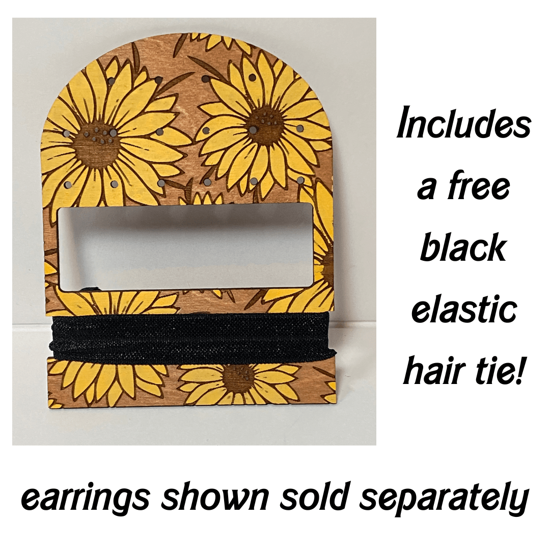 Sunflower Travel Earring and Hair Tie Organizer image 1