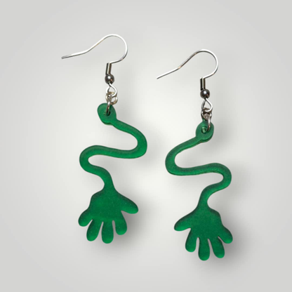 Sticky Hand Acrylic Earrings – 90s & 2000s Nostalgia Statement Jewelry