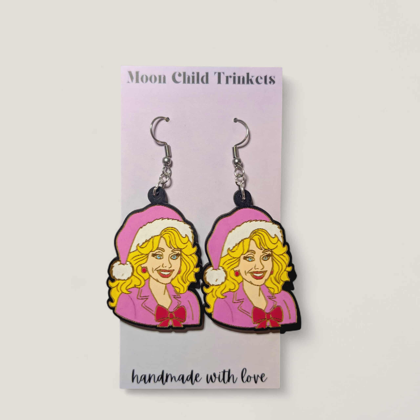 Holly Dolly Christmas Earrings – Dolly Inspired Statement Jewelry
