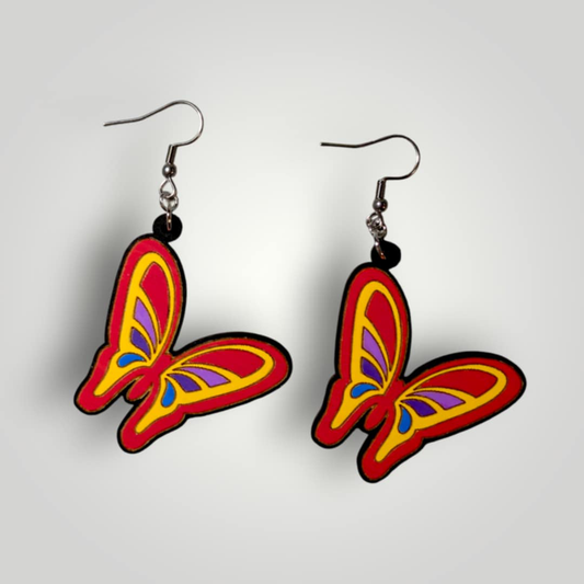 Butterfly Hand Painted Earrings – Dollywood Inspired Statement Jewelry