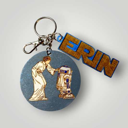 Star Wars Leia & R2D2 Keychain / Bag Charm
