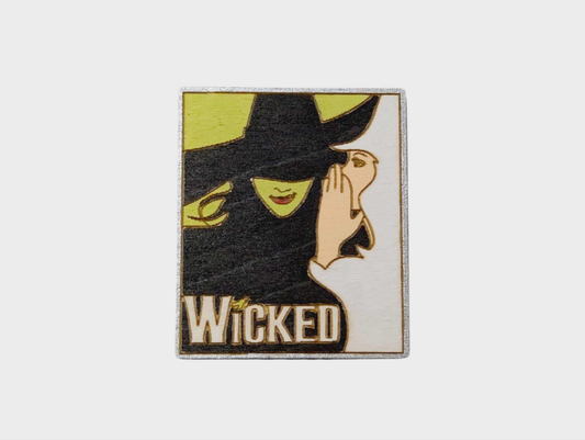 Wicked Playbill Inspired Hand Painted Wood Magnet