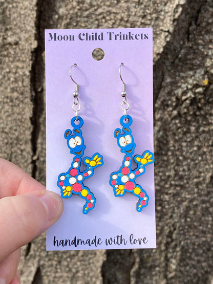 Jurassic Park Mr DNA Hand Painted Wood Dangle Earrings image 3