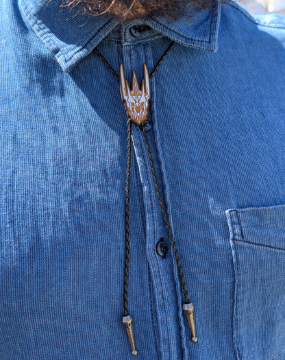 Sauron Bolo Tie - Hand Painted Wood Bolo LOTR