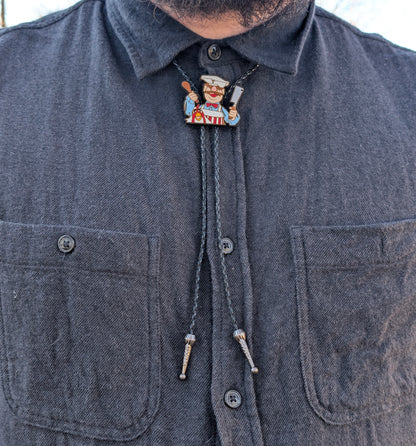 Swedish Chef Bolo Tie - Hand Painted Wood Bolo