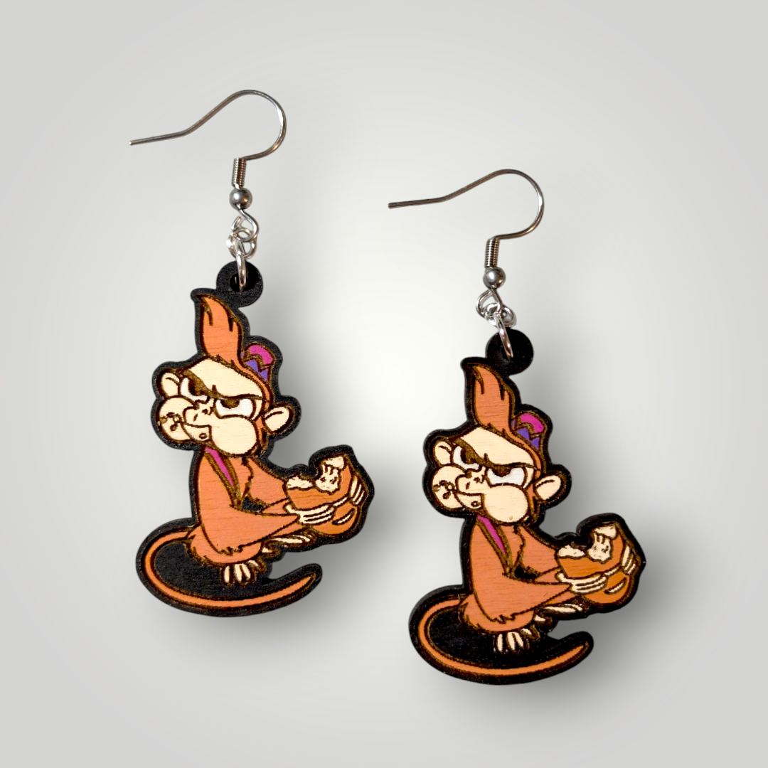 Abu Hand Painted Wood Earrings