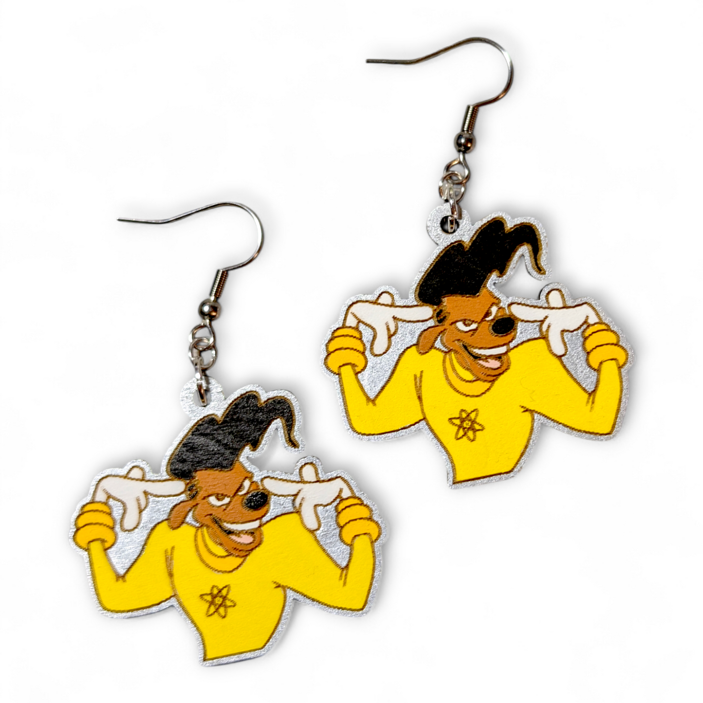 Powerline A Goofy Movie Hand Painted Wood Earrings