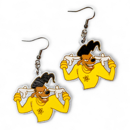 Powerline A Goofy Movie Hand Painted Wood Earrings