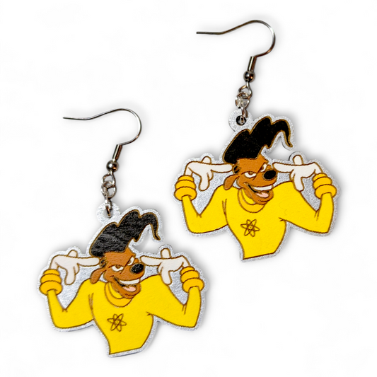 Powerline A Goofy Movie Hand Painted Wood Earrings