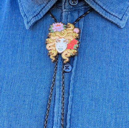 Medusa Western Bolo Tie - Greek Mythology Cowboy Tie - Statement Neckwear