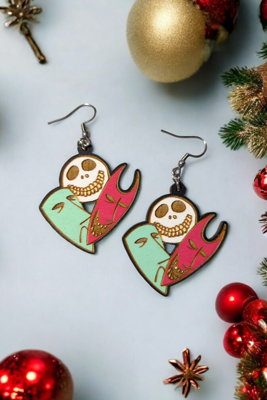 Nightmare Before Christmas Boogie's Boys Hand Painted Dangle Earrings