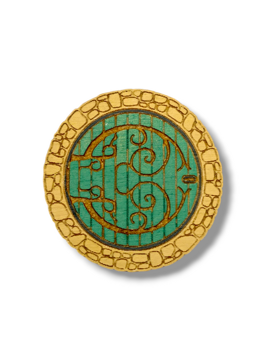 Hobbit Door LOTR Inspired Hand Painted Wood Magnet