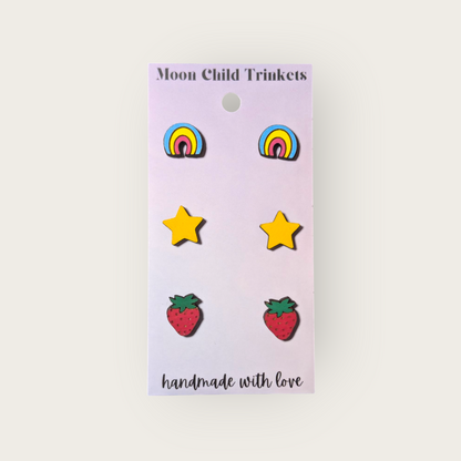 Summer Vibes 3 Pair Stud Pack