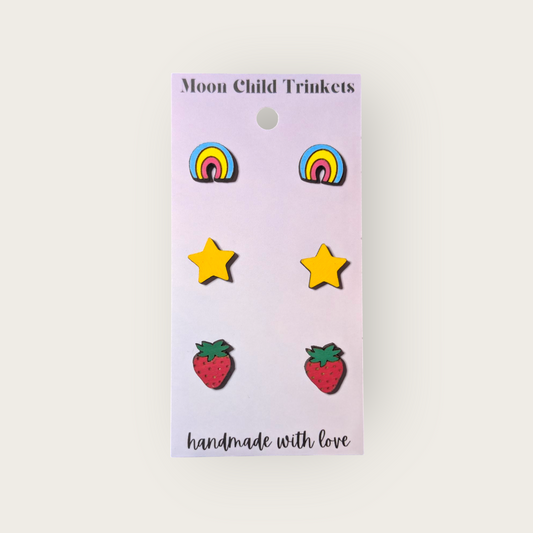 Summer Vibes 3 Pair Stud Pack