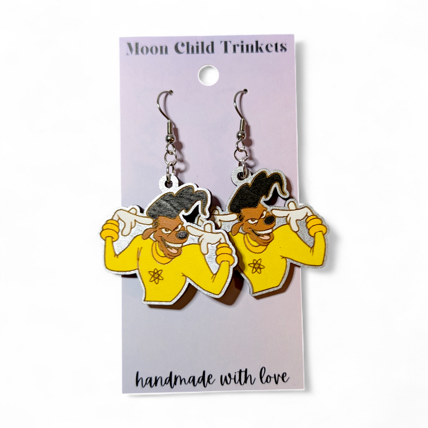 Powerline A Goofy Movie Hand Painted Wood Earrings