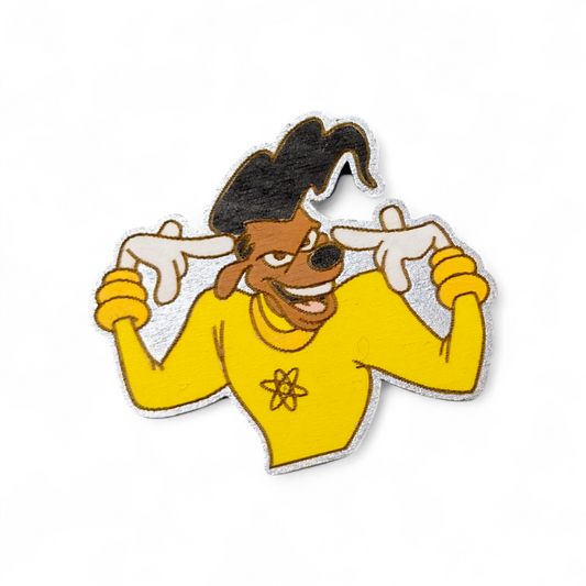 Powerline A Goofy Movie Hand Painted Wood Magnet