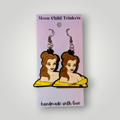 Belle Princess Beauty and the Beast Earrings