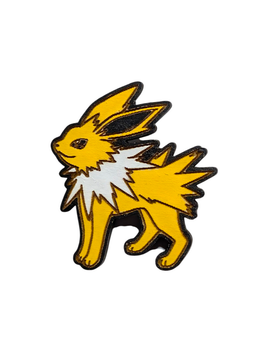 Jolteon Pokemon Hand Painted Wood Magnet