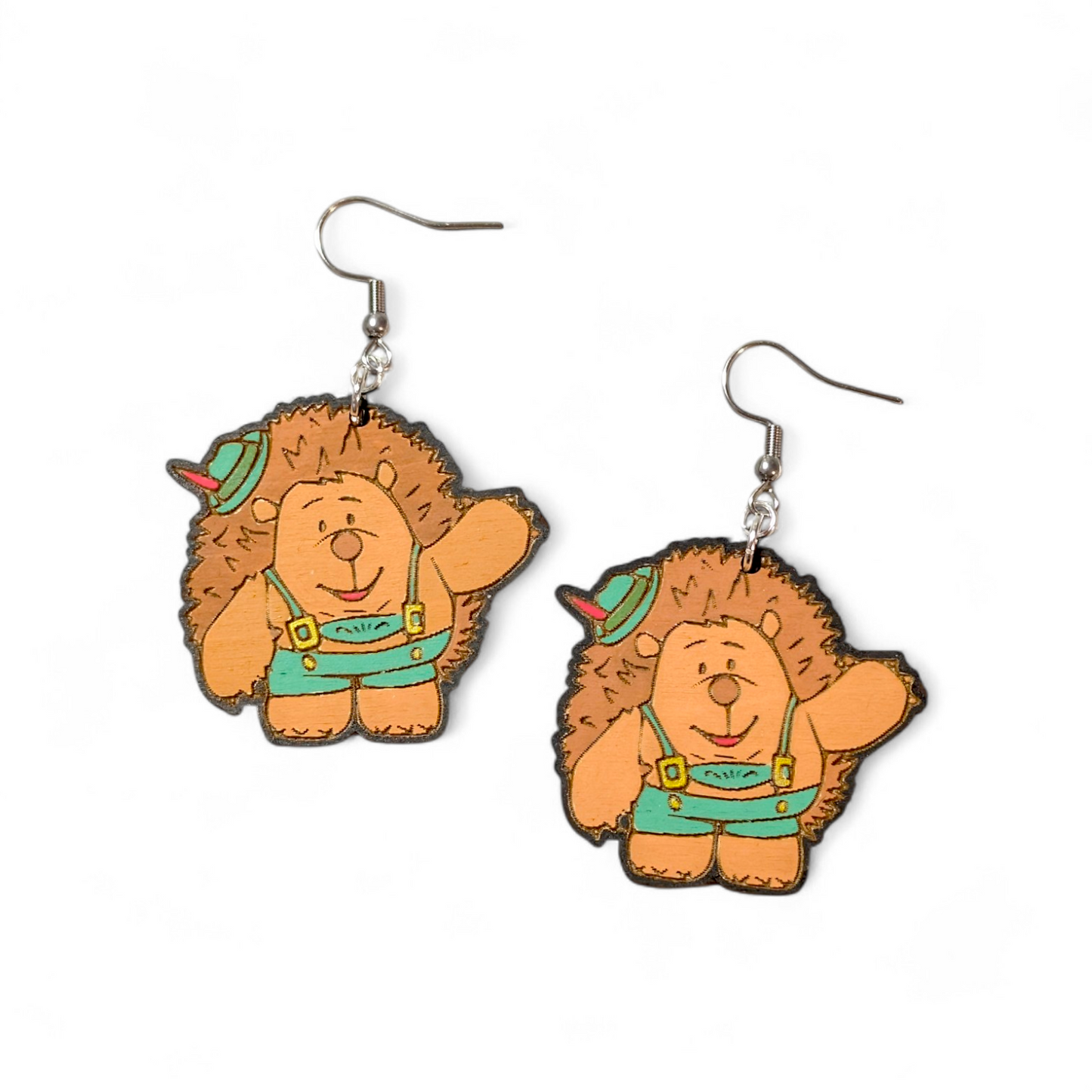 Toy Story Mr. Pricklepants Hand Painted Wood Dangle Earrings