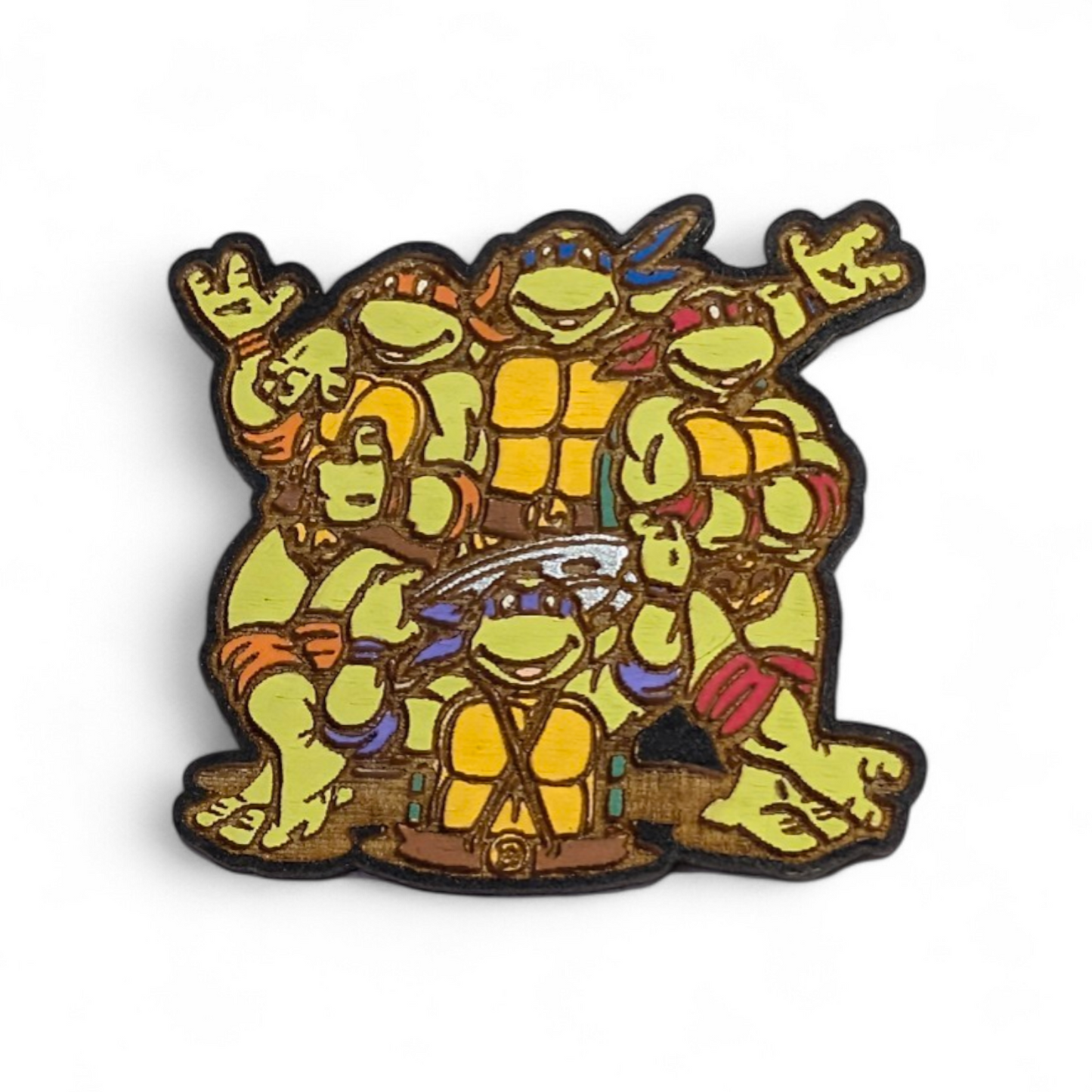 TMNT Hand Painted Wood Magnet