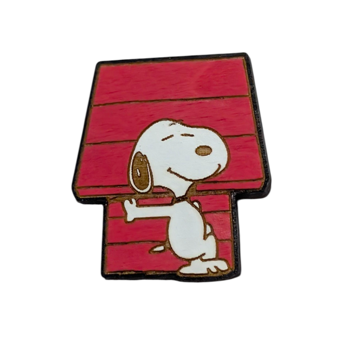 Peanuts Snoopy & House Hand Painted Wood Magnet