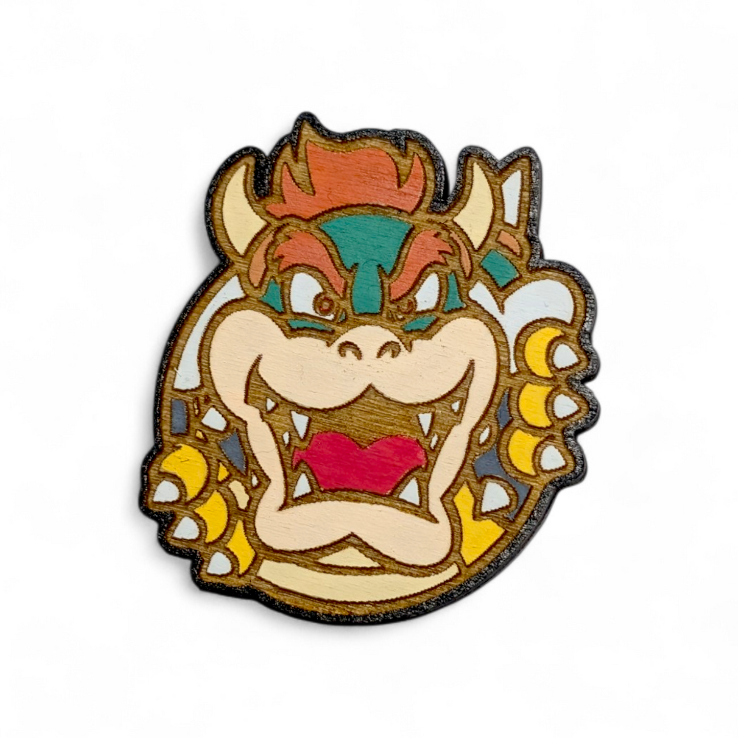 Bowser Hand Painted Wood Magnet