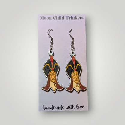 Jafar Hand Painted Wood Earrings