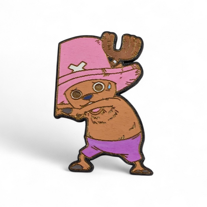 Chopper One Piece Hand Painted Wood Magnet