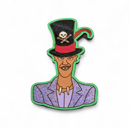 Dr. Facilier Princess and the Frog Bar Back Brooch - Hand Painted Wood Pin