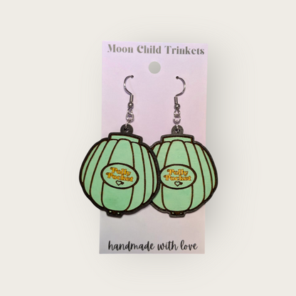 Polly Pocket Hand Painted Wood Dangle Earrings
