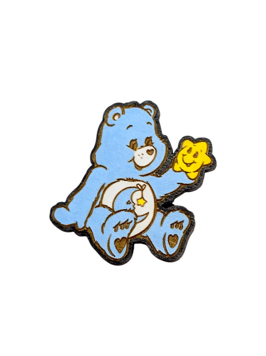 Bedtime Bear Care Bears Hand Painted Wood Magnet