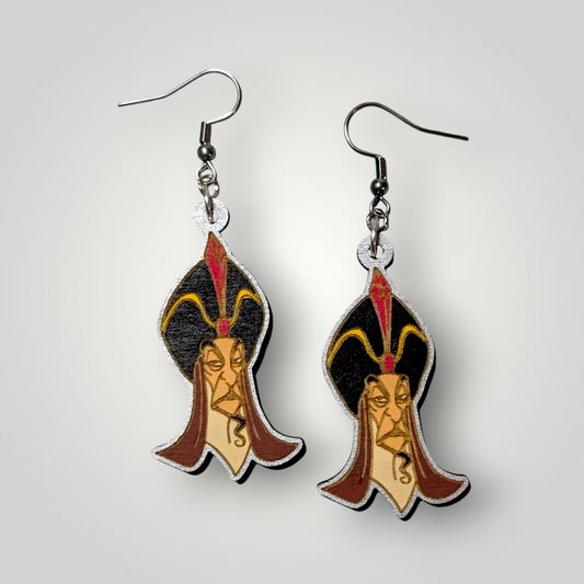 Jafar Hand Painted Wood Earrings